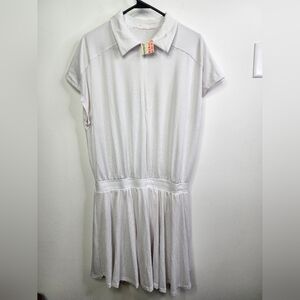 Hit The City Shortsie, XL, White, Tennis Romper